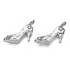 Rack Plating Alloy Rhinestone Pendants ALRI-T007-01-4