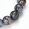 Natural Dragon Veins Agate Beaded Stretch Bracelets BJEW-Q692-02C-2
