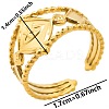 Geometric Eye Design Stainless Steel Cuff Ring for Unisex TA8948-2-1