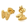 304 Stainless Steel Stud Earrings EJEW-I316-01G-W-2