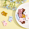 12Pcs 6 Colors Food Grade Eco-Friendly Silicone Beads SIL-CA0002-11-5