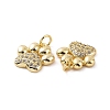 Rack Plating Brass Micro Pave Cubic Zirconia Charms X-KK-C008-36G-3