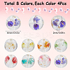 32Pcs 8 Styles Transparent Resin Inner Dried Flower Beads RESI-SC0005-63-2
