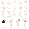 4Pcs Sakura Alloy Enamel & Iron Paper Clips IFIN-FH0001-70-1
