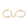 Oval Brass Hoop Earrings EJEW-T047-97G-4