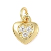 Brass Micro Pave Cubic Zirconia Pendants ZIRC-I356-26G-1
