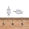 SHEGRACE Brass Pave Cubic Zirconia Oval Connector Charms XGRQ2O873-437A-P-3