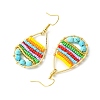 304 Stainless Steel Teardrop Dangle Earrings EJEW-MZ00127-3