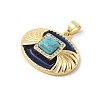 Synthetic Turquoise Pendants KK-U047-20G-01-2