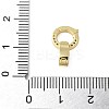 Brass Micro Pave Clear Cubic Zirconia Fold Over Clasps LS-KK-P290-15G-3