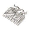 Brass Micro Pave Cubic Zirconia Pendants CU-CBA4231-06-3