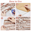 XPE Foam 3D Anticollision Wall Stickers Brick Pattern Stickers DIY-WH0591-086A-4