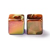 UV Plating Rainbow Iridescent Acrylic Beads PACR-H003-11-2