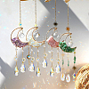 Crystal Chandelier Glass Teardrop Pendant Decorations HJEW-PH01778-01-5