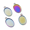 Ion Plating(IP) 304 Stainless Steel Pendant Cabochon Settings STAS-H383-12M-1