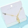 Brass Micro Pave Clear Cubic Zirconia Charm Bracelets for Women BJEW-C083-13G-1
