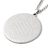 Non-Tarnish 304 Stainlessa Steel Curb Chain Pendant Necklaces LS-NJEW-H034-03P-1