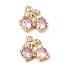 Brass Micro Pave Cubic Zirconia Pendants KK-A259-22G-02-1