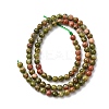 Natural Unakite Beads Strands G-Z116-A01-2mm-3