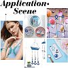100Pcs 5 Styles Ocean Theme Dyed Wood Pendants WOOD-NB0001-96-6
