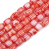 Handmade Millefiori Glass Oval Bead Strands LK-Z001-01B-06-1
