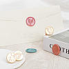 3 Styles Graduation Theme Golden Tone Brass Wax Seal Stamp Head AJEW-CP0007-50A-04-4