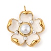 304 Stainless Steel Enamel Pendants STAS-P380-79G-02-1