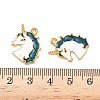 304 Stainless Steel Enamel Pendants STAS-I346-08G-01-3