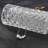 White Plastic Pearl Graduated Round Beads Pendant Necklaces NJEW-P320-21G-2