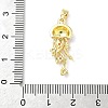 Brass Micro Pave Cubic Zirconia with Enamel Pendants KK-Z134-15G-01A-3