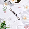 1Pc Black PU Leather Alloy Crub Chain Purse Strap Extenders for Purse Making PURS-CL0001-10A-4