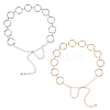 2Pcs 2 Colors Alloy Ring Link Chain Waist Belts FIND-FH0008-49-1