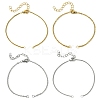 12Pcs 4 Style Half Finished 304 Stainless Steel Cable Chain Bracelets AJEW-NB0003-65-1