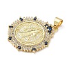 Brass Micro Pave Cubic Zirconia Pendants KK-Q068-33A-G-2