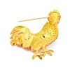 Zinc Alloy Crystal Rhinestone Enamel Brooch JEWB-U010-02G-02-2