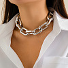Aluminum Chunky Cable Chain Necklaces for Women FS-WG5116E-10-1