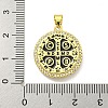Rack Plating Brass Micro Pave Cubic Zirconia Pendants KK-B091-22G-02-3