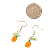 Handmade Glass Seed Beads Apple Dangle Earrings EJEW-MZ00575-04-4