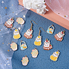 20Pcs 4 Style Alloy Enamel Pendants ENAM-CJ0001-111-3