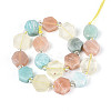 Natural Lemon Quartz & Flower Amazonite & Sunstone Beads Strands G-N358-03A-07-3