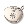 Brass Micro Pave Cubic Zirconia Pendants KK-P308-56P-2