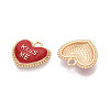 Valentine's Day Alloy Enamel Pendants ENAM-T024-16A-G-3