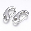 Tarnish Resistant 304 Stainless Steel Push Gate Snap Keychain Clasp Findings STAS-G143-11B-1