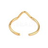 Ion Plating(IP) 304 Stainless Steel Open Cuff Ring for Women RJEW-C097-03G-3
