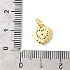 Brass Micro Pave Cubic Zirconia Charms KK-C139-25A-G-3