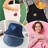 12Pcs 6 Colors Heart Computerized Embroidery Cloth Self Adhesive Patches DIY-CY0001-24-4