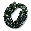 Electroplate Transparent Glass Beads Strands EGLA-A046-01C-18-3