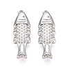 304 Stainless Steel Fish Pendants STAS-T069-10P-1