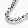 Non-Tarnish 304 Stainless Steel Box chain Necklaces NJEW-F242-13P-E-2
