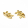 Brass Micro Pave Cubic Zirconia 2-Loop Pendants KK-E068-VB071-3